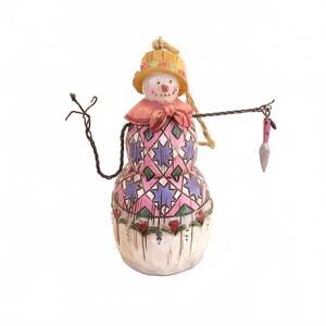 Enesco Jim Shore Heartwood Creek Snowoman Gardening Themed Ornament